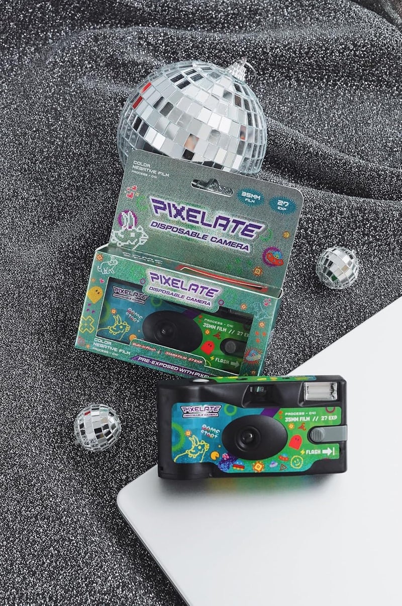 Retocolor Pixelate 400 35mm Disposable Film Camera 27EXP, ISO400, Color Negative Film, Focus Free, Easy to Use, Built in Flash, Single Use (Film and Battery Included) (Pixelate) - Image 4